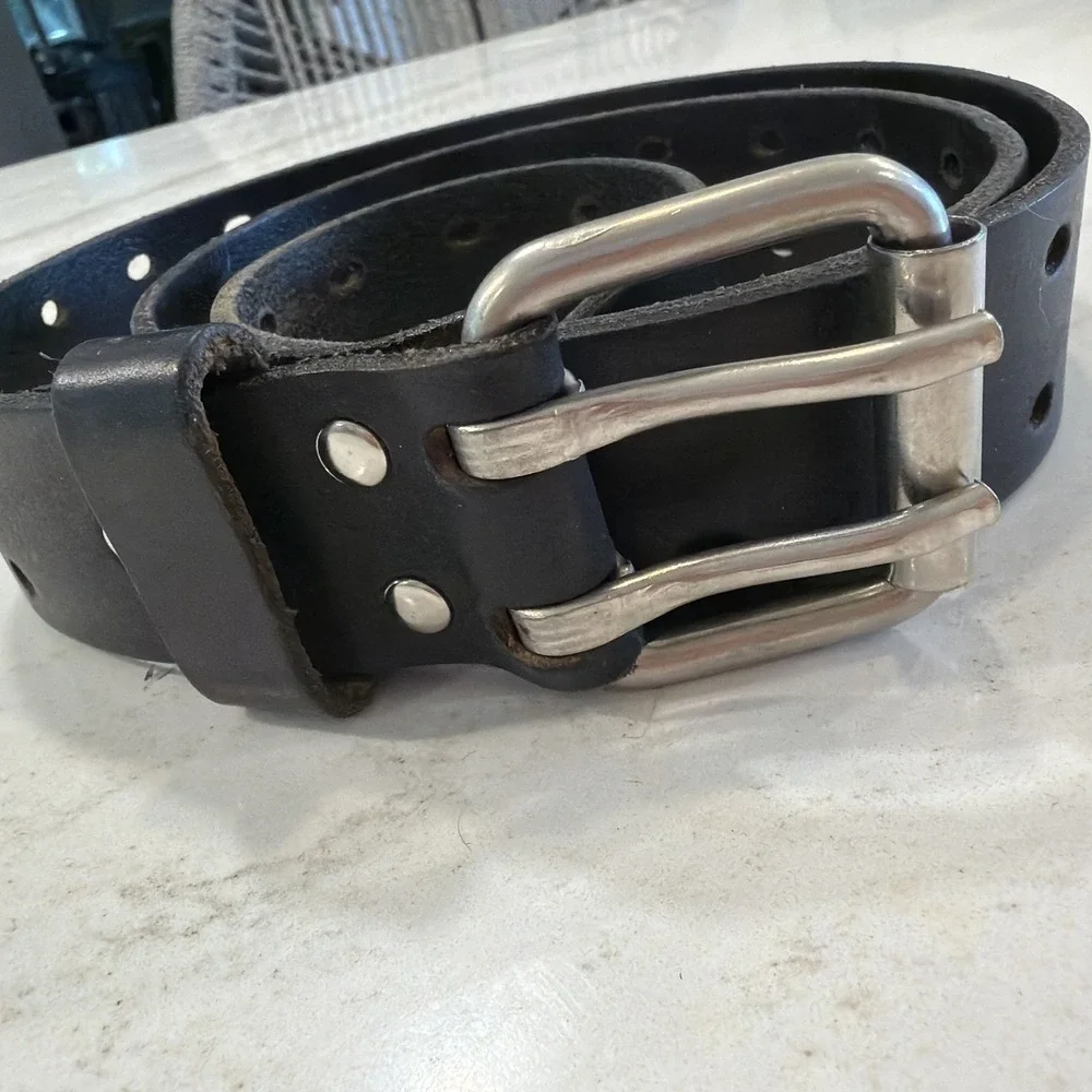Genuine Leather Black Belt Mexico Size Up To 40